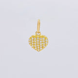 Dije Corazón Tupido 0.7 g / 1/2 in Oro Amarillo 18K