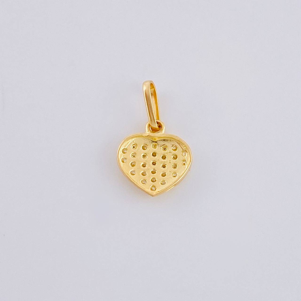 Dije Corazón Tupido 0.7 g / 1/2 in Oro Amarillo 18K