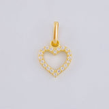Dije Silueta Corazón 0.6 g / 1/2 in Oro Amarillo 18K