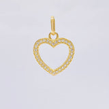 Dije Silueta Corazón 0.95 g / 3/4 in Oro Amarillo 18K