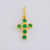 Pendant Dense Cross 0.65 g / 3/4 in Yellow Gold 18K