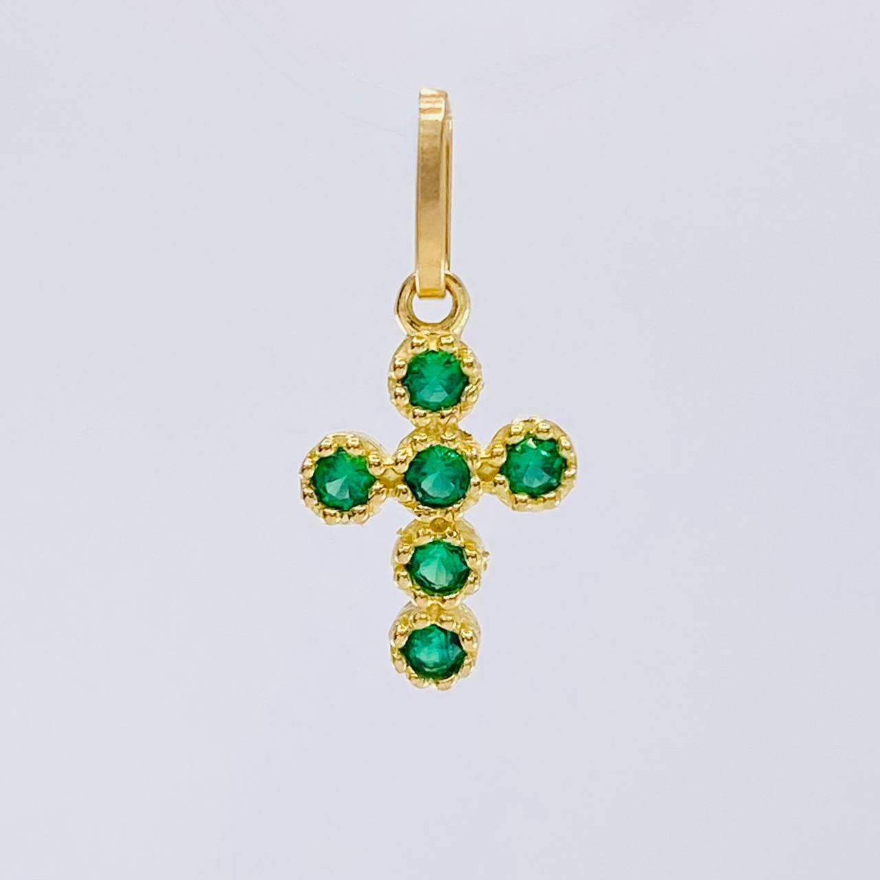Pendant Dense Cross 0.65 g / 3/4 in Yellow Gold 18K