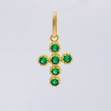 Pendant Dense Cross 0.65 g / 3/4 in Yellow Gold 18K