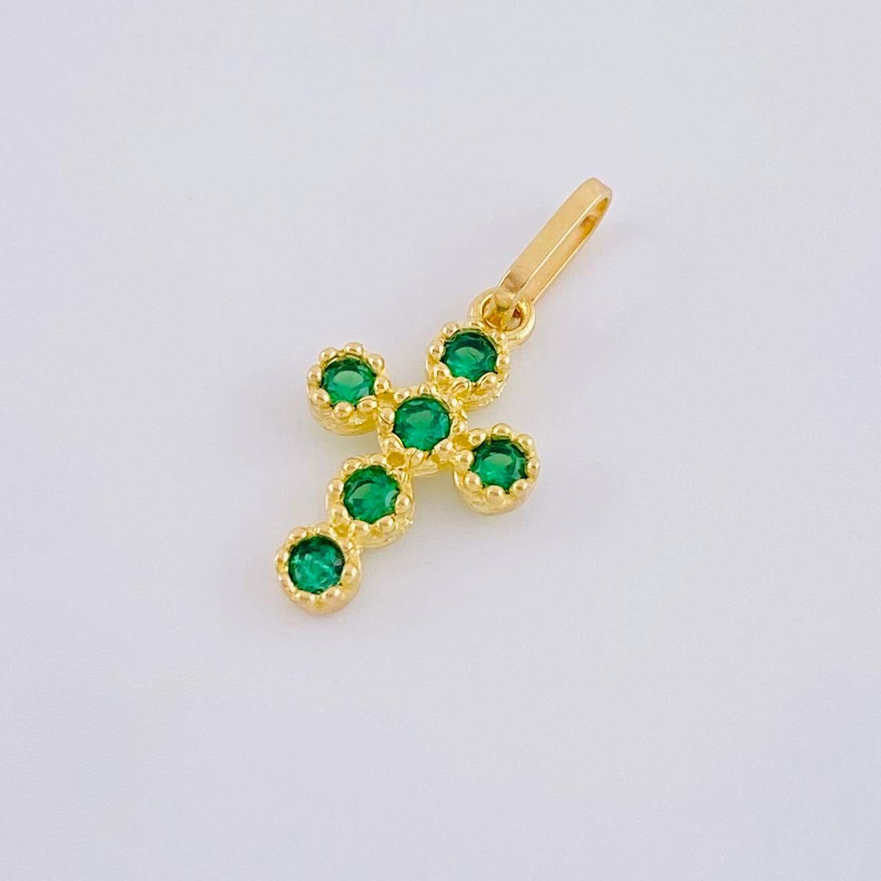 Pendant Dense Cross 0.65 g / 3/4 in Yellow Gold 18K
