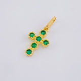 Pendant Dense Cross 0.65 g / 3/4 in Yellow Gold 18K