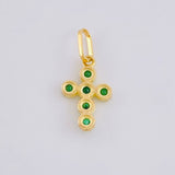Pendant Dense Cross 0.65 g / 3/4 in Yellow Gold 18K