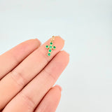 Pendant Dense Cross 0.65 g / 3/4 in Yellow Gold 18K