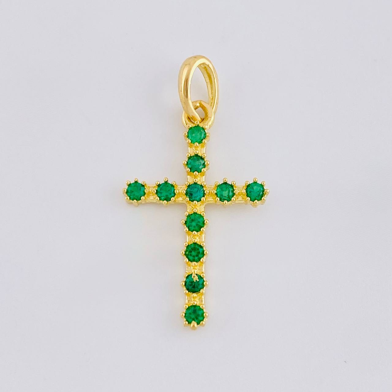 Dije Cruz Tupida 1.6 g / 1 1/4 in Oro Amarillo 18K