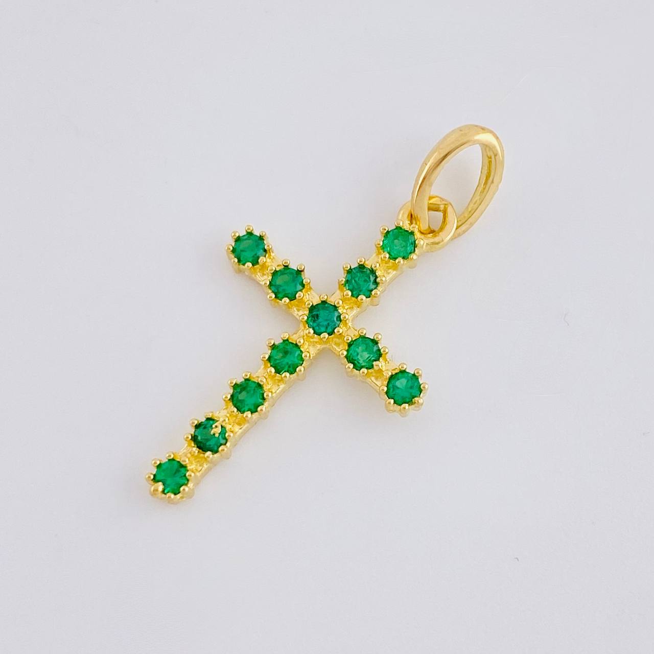 Dije Cruz Tupida 1.6 g / 1 1/4 in Oro Amarillo 18K