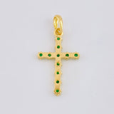 Dije Cruz Tupida 1.6 g / 1 1/4 in Oro Amarillo 18K