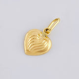 Dije Corazón Sobresalto Lineal 0.45 g / 3/4 in Oro Amarillo 18K
