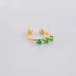 Piercing Green Crown Esmeraldas 18Pts 0.6 g / 1 in Oro Amarillo 18K