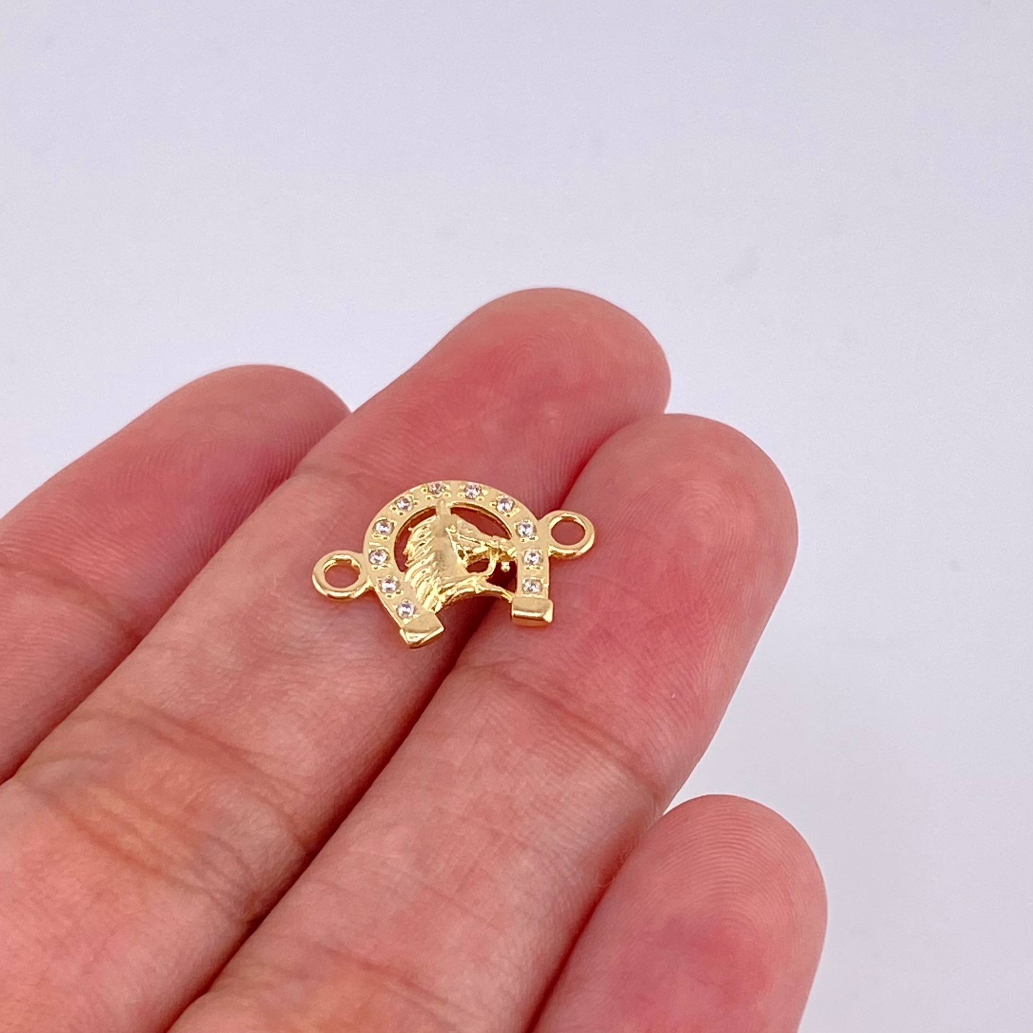 Herraje Herradura Caballo 1.15 g / 3/4 in Oro Amarillo 18K