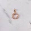 Dije Clavo 2.6gr / 2.6cm / Circones Blancos Oro Rosa 18K $