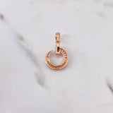 Dije Clavo 2.6gr / 2.6cm / Circones Blancos Oro Rosa 18K $