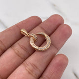 Dije Clavo 2.6gr / 2.6cm / Circones Blancos Oro Rosa 18K $