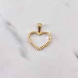 Pendant Heart Silhouette 1.7gr / 2.5cm / White Zirconia 18K Yellow Gold $