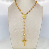 Rosario Virgen Milagrosa Cruz Cristo 13.9 g / 23 1/2 in / 6 mm Oro Amarillo 18K