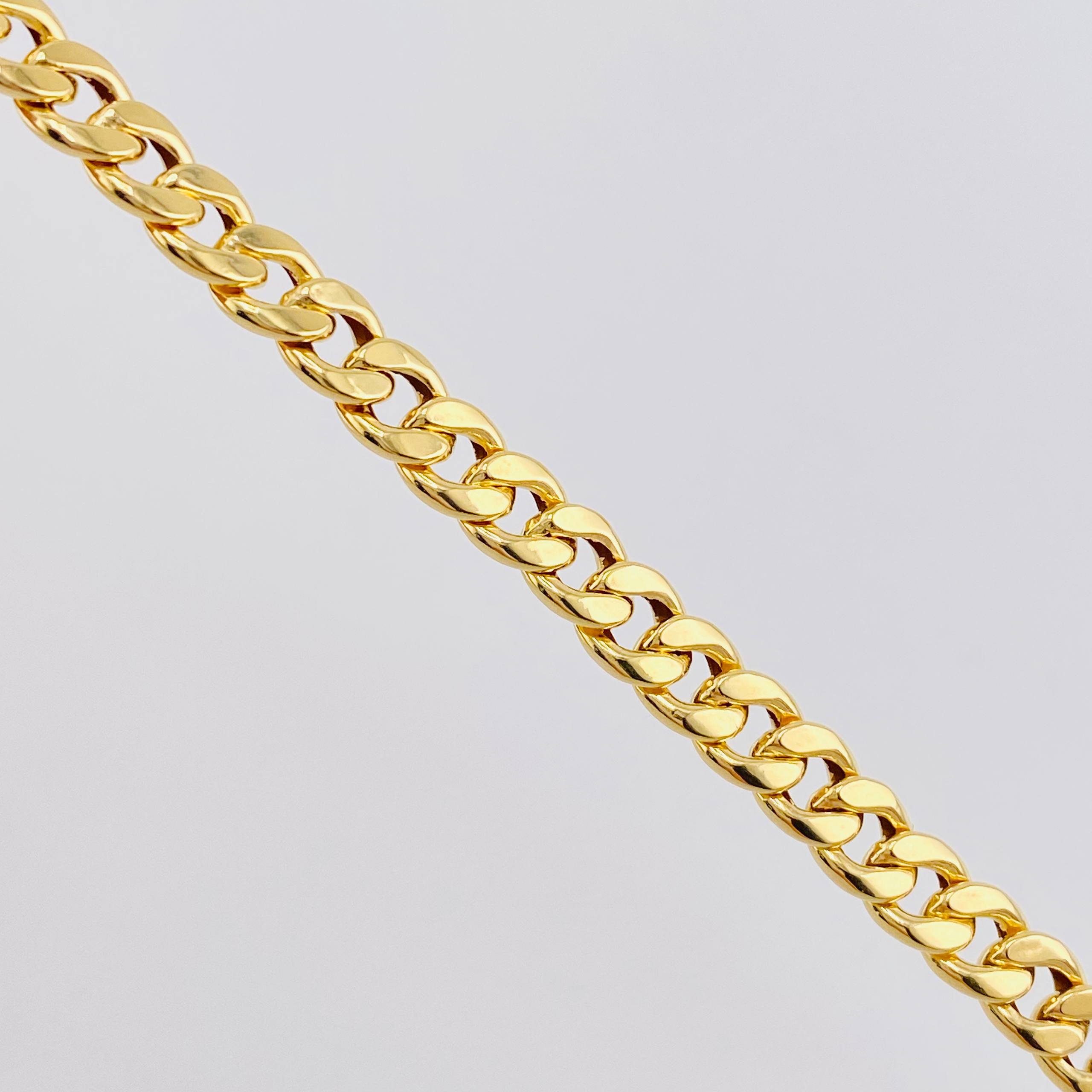 Cadena Cubana 7.3gr / 23 1/2 in / 5mm Oro Amarillo +1 18K