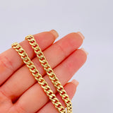 Cadena Cubana 6.8gr / 23 1/2 in / 5mm Oro Amarillo +1 18K