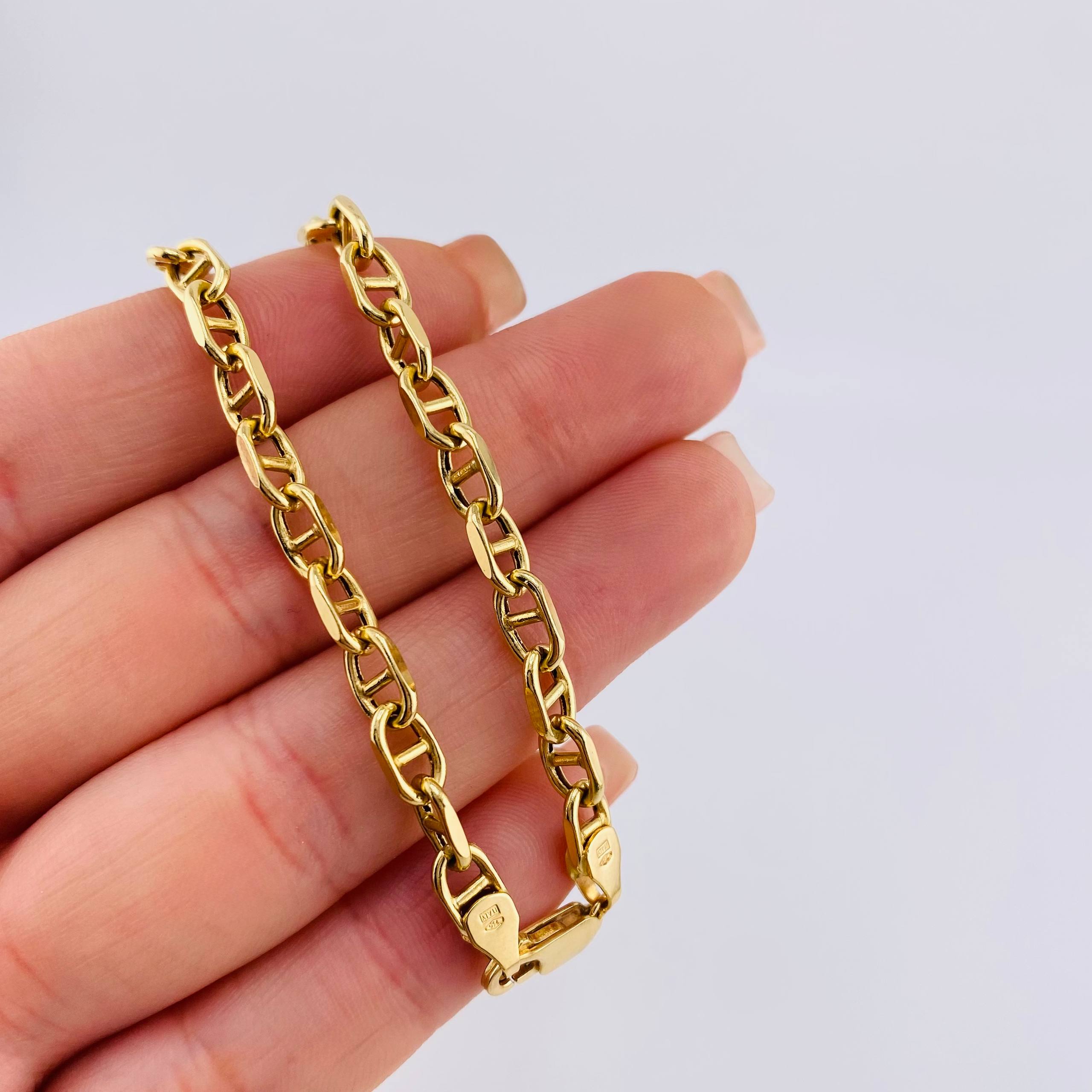 Cadena Marinera 13.2gr / 19 3/4 in / 4.7mm Oro Amarillo +3 18K *