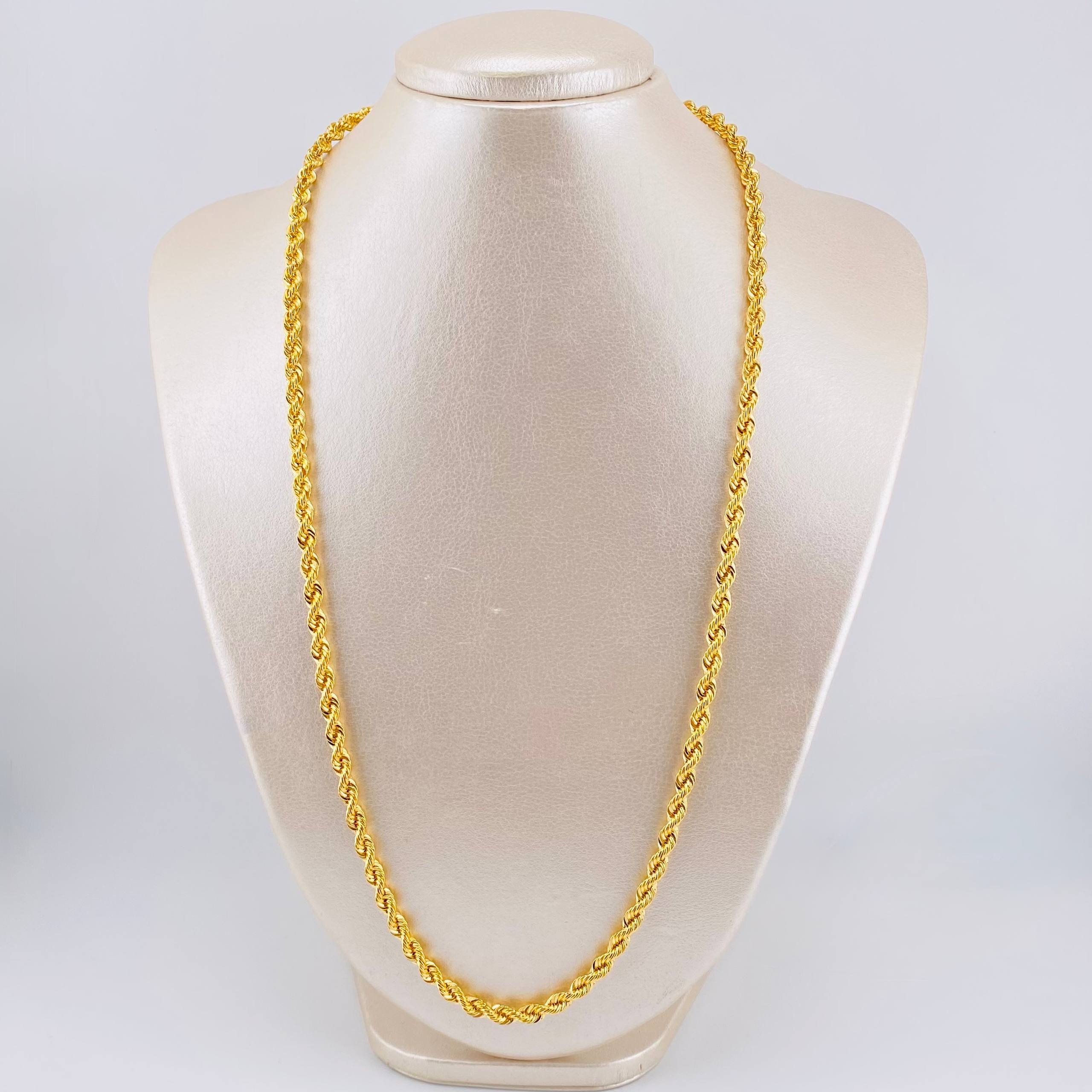 Cadena Lazo 13.65gr / 23 1/2 in / 4.4mm Oro Amarillo +3 18K