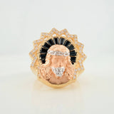 Anillo Rostro Cristo 11.45gr / T8 1/4 / Tres Oros 18K $
