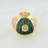 Money Bag Ring 8.95gr / T9 3/4 / Three 18K Golds $