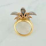 Anillo Flor 9.4gr / T6 1/4 /Tres Oros 18K $