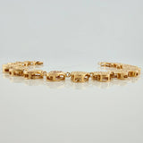 Pulso Corazones 22.1gr / 8 in / 10.8mm Oro Amarillo 18K $