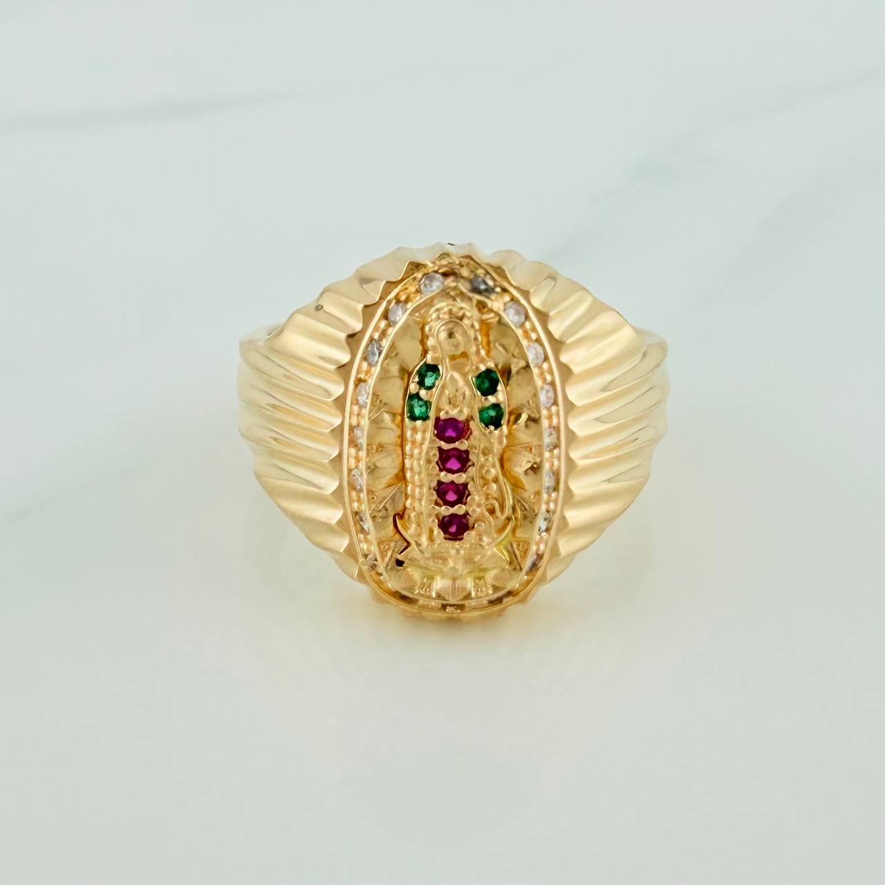 Anillo Virgen Guadalupe 4.55gr / T6 / Oro Amarillo 18K $