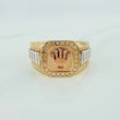 Anillo Corona 7.55gr / T9 1/4 / Tres Oros 18K $