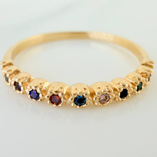 Churumbela Flowers Ring 1.45gr / T6 3/4 / 18K Yellow Gold $