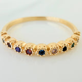 Anillo Churumbela Flores 1.45gr / T6 3/4 / Oro Amarillo 18K $