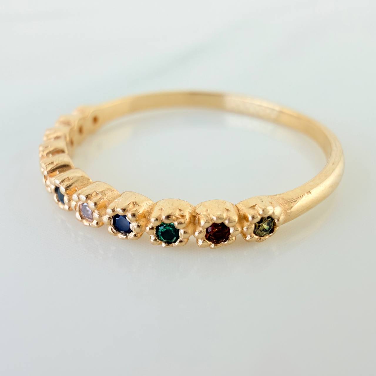 Anillo Churumbela Flores 1.45gr / T6 3/4 / Oro Amarillo 18K $
