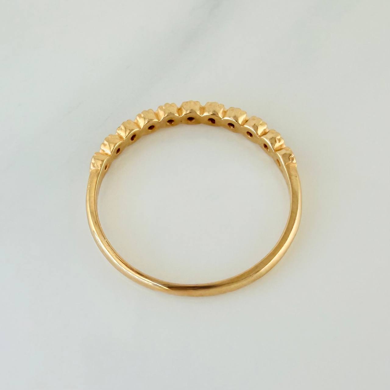 Anillo Churumbela Flores 1.45gr / T6 3/4 / Oro Amarillo 18K $