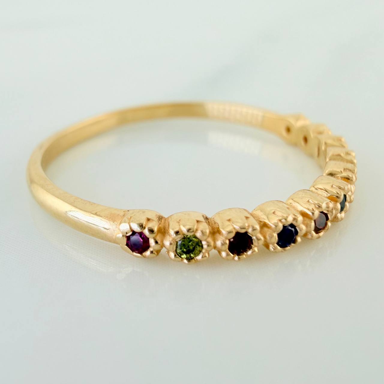 Anillo Churumbela Flores 1.45gr / T6 3/4 / Oro Amarillo 18K $