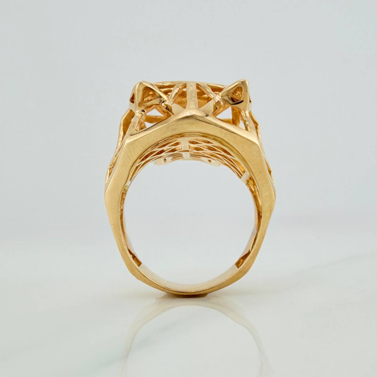 Anillo Pantera Filigrana 13.25gr / T9 1/4 / Oro Amarillo 18K $