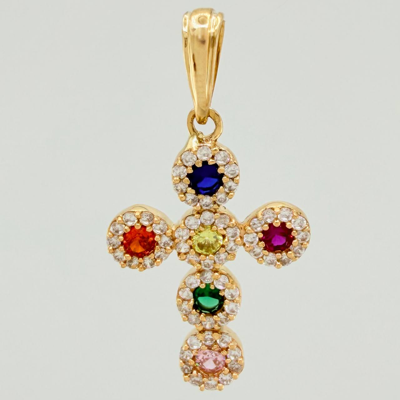 Dije Cruz Tupida 2.5gr / 1 1/2 in / Oro Amarillo 18K $