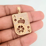 Dije Carta Poker 7.5gr / 1 1/2 in / Oro Amarillo 18K $
