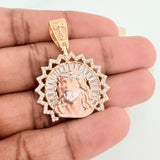 Dije Rostro Cristo 7.5gr / 1 1/2 in / Tres Oros 18K $