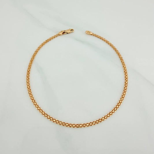 Pulso Chino 2.85gr / 7 1/2 in / 1.95mm Oro Amarillo Nac.Esp. 18K $