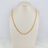 Cadena China 7.35gr / 21 3/4 in / 2mm Oro Amarillo Nac.Esp. 18K $