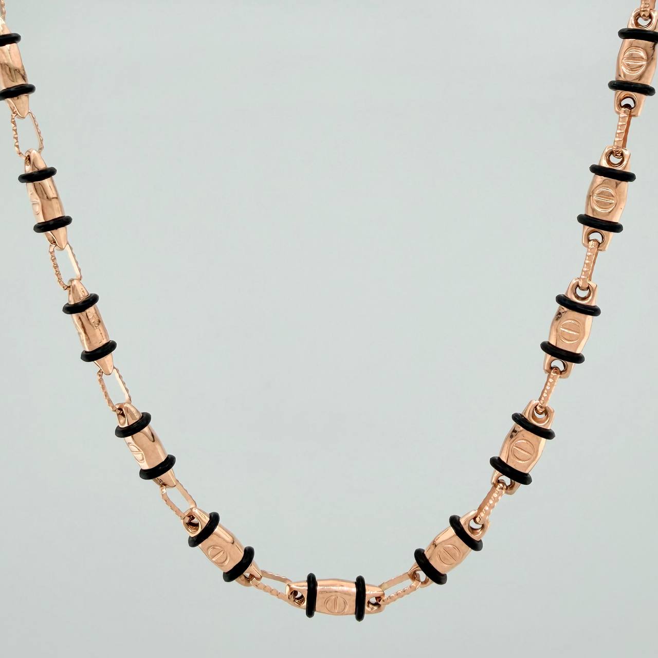 Cadena Rustica Tornillo 14.5gr / 28 in / 4mm Oro Rosa 18K %