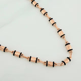 Cadena Rustica Tornillo 14.5gr / 28 in / 4mm Oro Rosa 18K %