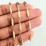 Cadena Rustica Cilindro 12.8gr / 24 in / 3.4mm Oro Amarillo 18K %