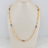 Cadena Rustica Cilindro 12.8gr / 24 in / 3.4mm Oro Amarillo 18K %