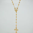 Rosario Virgen Maria Cruz 10.35gr / 23 1/2 in / 4mm-5mm Oro Amarillo 18K %