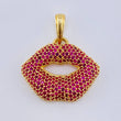Pendant Lips 5.25gr / 1 1/4 in / 18K Yellow Gold