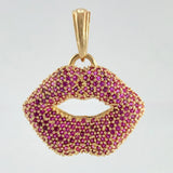 Pendant Lips 5.25gr / 1 1/4 in / 18K Yellow Gold